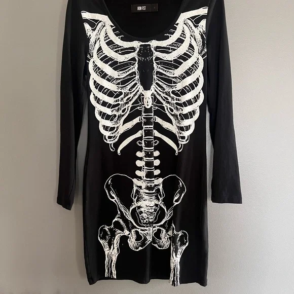 princess polly baby blue dress Xpluswear Design Plus Size Halloween Costume Black Sequin Skeleton Mini  Dress With PocketShips 24h